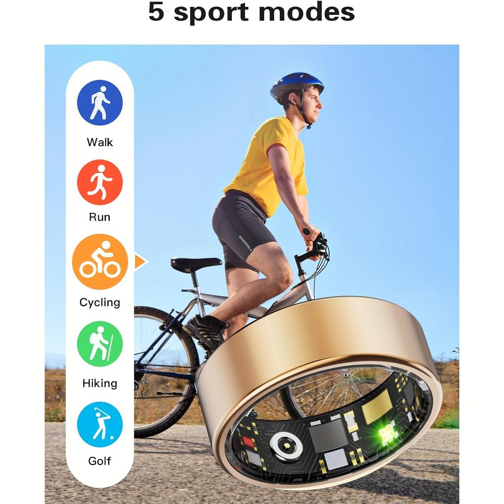 Smart Ring for Men Women, Activity and Fitness Tracker with Steps, Calories, Sleep Tracking, Exercise Monitoring for IPhone Android, Smart Rings