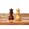 Very Small Size Wooden Handmade Foldable Magnetic Chess Board Set with Magnetic Pieces and Extra Queens for Kids and Adults (7.5x7.5 Inches, Brown)