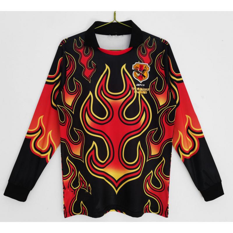 Vintage long-sleeved jersey Brazil England AC France Japan Inter football training jersey fans S
