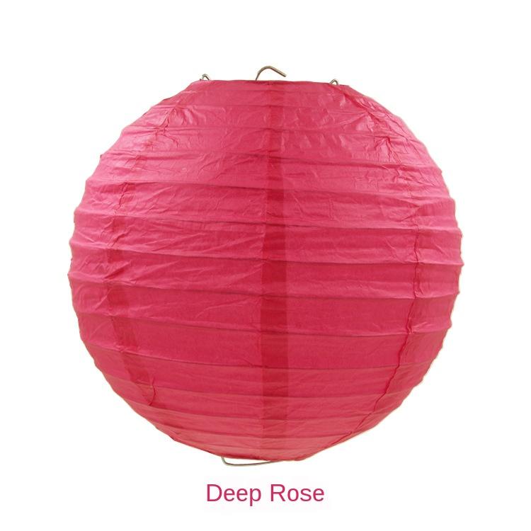 20cm Birthday Wedding Round Chinese Decoration Mid Autumn Paper Lantern Indoor Hanging Lantern Ball Yellow White Orange Lantern