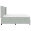 Boxspring Bed with Headboard Light Grey 200 X 200 Cm Velvet