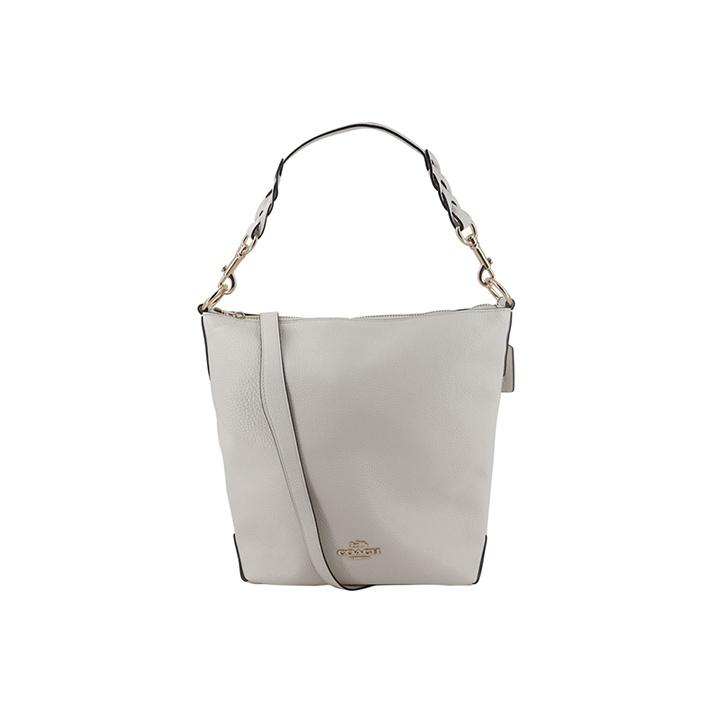 

Coach Abby Duffle 31 Large Capacity Leather Shoulder Crossbody Bucket Bag Women bags White 31507-IMCHK Basic Set (Bag+Dust Bag)