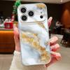 Golden Marble Pattern Case For iPhone 17 Pro Max Magnetic For Magsafe Hybrid Slim Matte Cover For iPhone 16 15 14 13 Pro Max