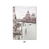 Krajina plakát Vintage tisk Nástěnné umění Itálie Venice Atrani Beach Building Wal Malba Fotografie Severské dekorace
