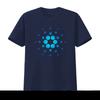 Cardano Crypto Ada Coin Blockchain Cryptocurrency T Shirt with Blue Dot Pattern Design vintage Washed Breathable Unisex
