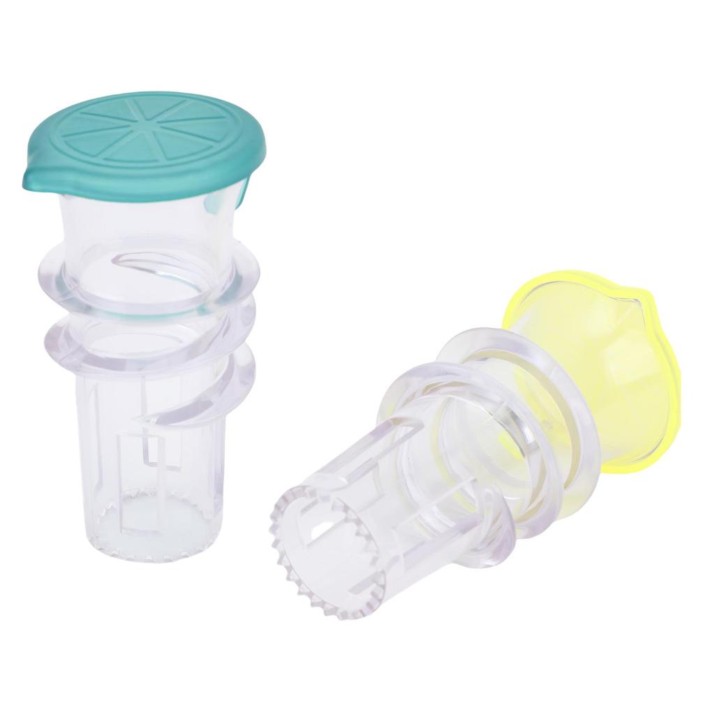 2PCS Screw Top Lemon Squeezer PP Portable Mini Manual Lemon Juicer Squeezer Orange Press with Lid for Seasoning Cooking