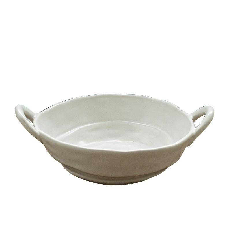 Ceramic Matte Binaural Bowl Japanese Household Soup Bowl Tableware Bowl Soup Noodle Bowl Salad Bowl Instant Noodle Bowl Tableware