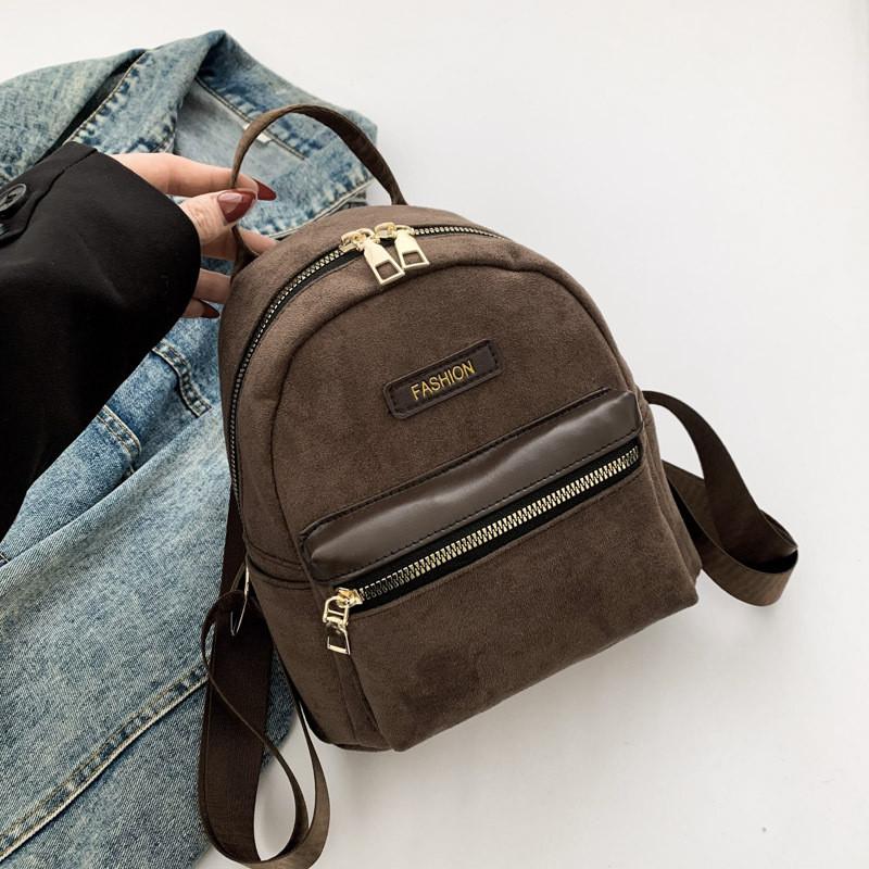 Stylish And Durable Black Suede Backpack For Women Perfect For Everyday Use And Travel