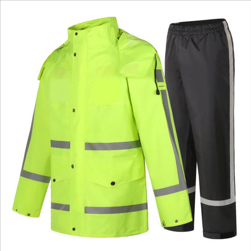 

Yongba Унисекс Светоотражающий Флуоресцентный Зеленый Велосипедный Дождевик Комплект L