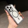 Applicable to iPhone16promax mobile phone case transparent magnetic suction Apple 15 adjustment hand rope acrylic anti-drop protection