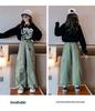 2025 Girls' Trendy Autumn Cargo Pants Two-Piece Set