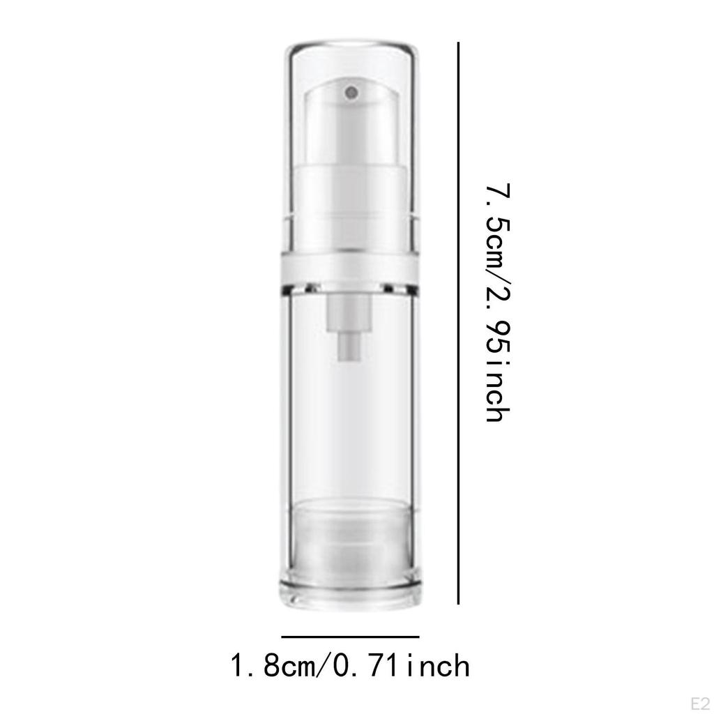 5 Pack Clear Pump Dispensers for Liquids, Refillable Containers Hair Oil And Lotion