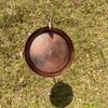 Bird Bath Stand Copper Toned Feeder Bowl Iron art Garden Stake