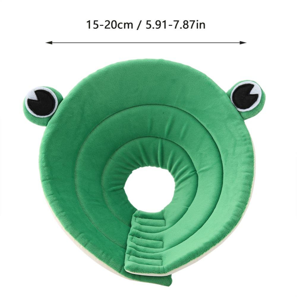 Adjustable Fit Frog Shaped Collar Frog Shape Cat Dog Neck Cover Pet Protective Cone  Bath Use S