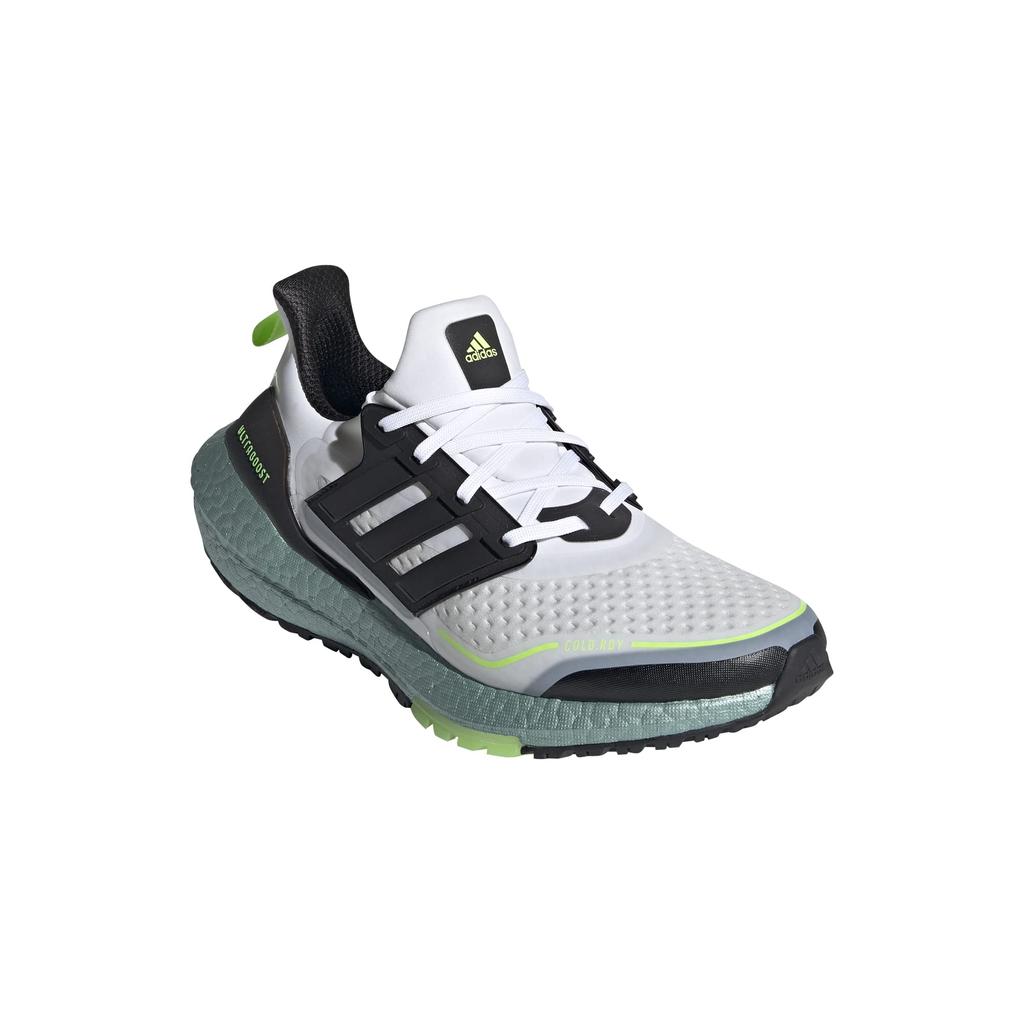 Adidas Ultra Boost 21 COLD. RDY BTE58 Men's Running Shoes, Crystal White/Core Black/Signal Green (S23898), Size 26.5 Cm