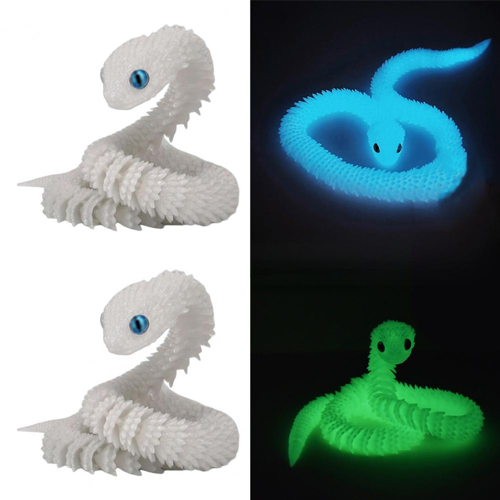 Fidget Snake Toy Realistic 3d Printed Snake Ornament with Flexible Joints Effect Model Creative Funny Snake Toy for Kids Adults