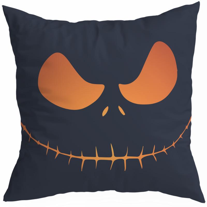 Halloween Horror Pumpkin Witch Moon Decorative Pattern Pillow Cover Bedroom, Living Room, Sofa, Cinema, Car Throw Pillow Cover