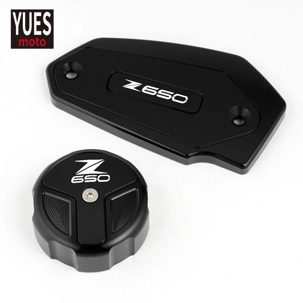 Motorcycle Accessories Front & Rear Brake Fluid Cylinder Master Reservoir Cover Cap For Kawasaki Z650 2017 2018  Universal
