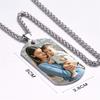 Customized Stainless Steel Photo Dog Tag Necklace - Trendy Men's Personalized Gift Pendant