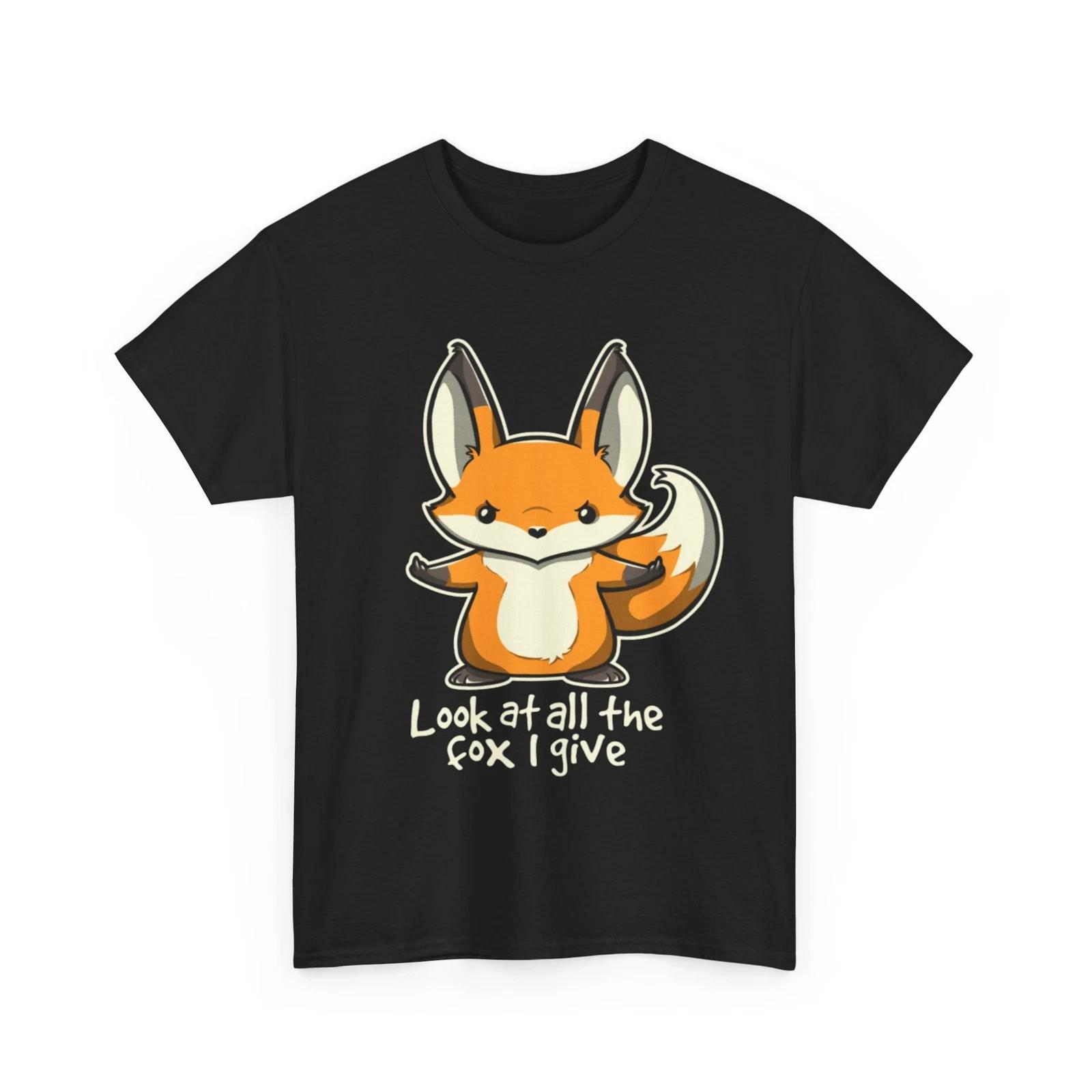 Fox T-Shirt | Look At All The Fox I Give Shirt L