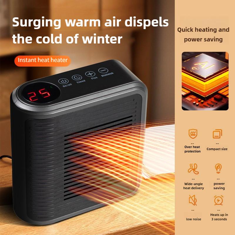 800W Multi-functional Wall Mounted Hot Air Heater Mini Portable Electric Heater Winter Indoor Warm Air Blower