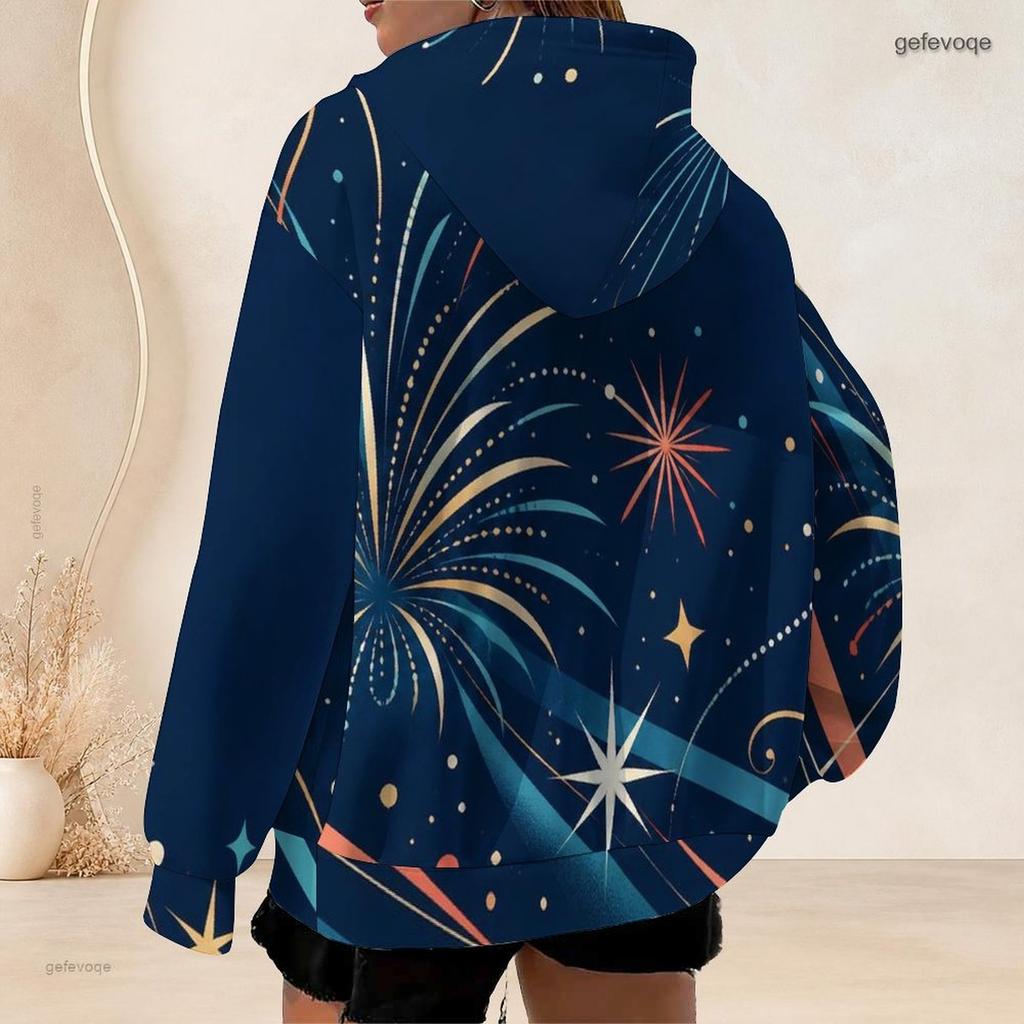 Women Plus Size Zip Up Hoodie Long Sleeve Loose Soft Casual Hooded Sweatshirt