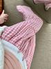 Summer three-color plaid loose casual pants women's thin versatile floor pants high-waisted lazy drape straight pants