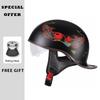 Retro Half Helmet 3C Certification Men Women Motorcycle Electric Helmets Summer Motorbike Riding Low Profile Half Helmet Vintage