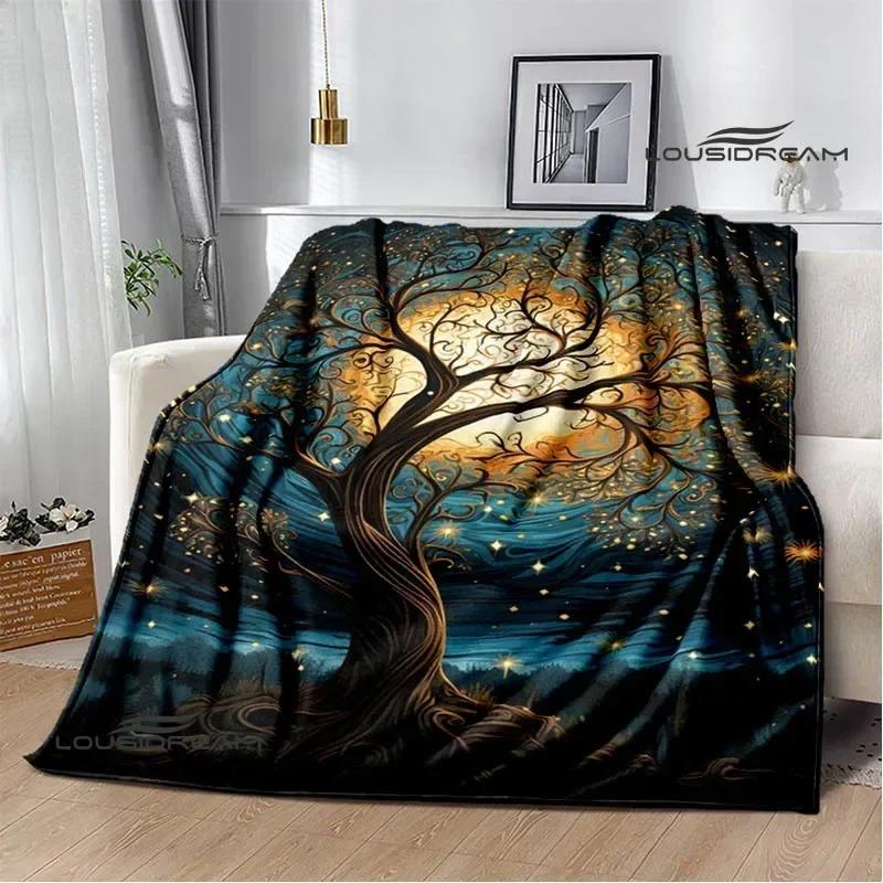 Tree of Life Printed Blanket Flannel Warm Blankets Soft and Comfortable Blanket Bed Linings Cubre Cama Birthday Gift