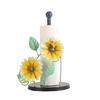 Iron Paper Towel Holder Flowers Christmas Tissue Holder Kitchen Roll Paper Stand Organizers for Kitchen Countertop