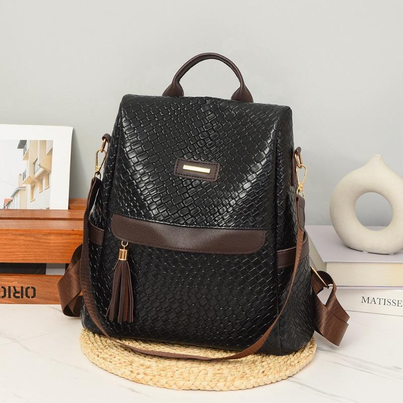 Retro Soft Leather Backpack Versatile Travel Bag