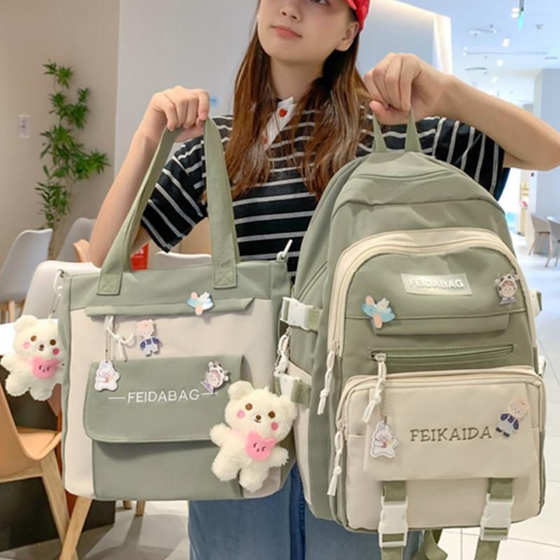 Backpack Aesthetic Cute Lightweight Large Capacity School Bag for Elementary Middle School Girls Travel Daypack