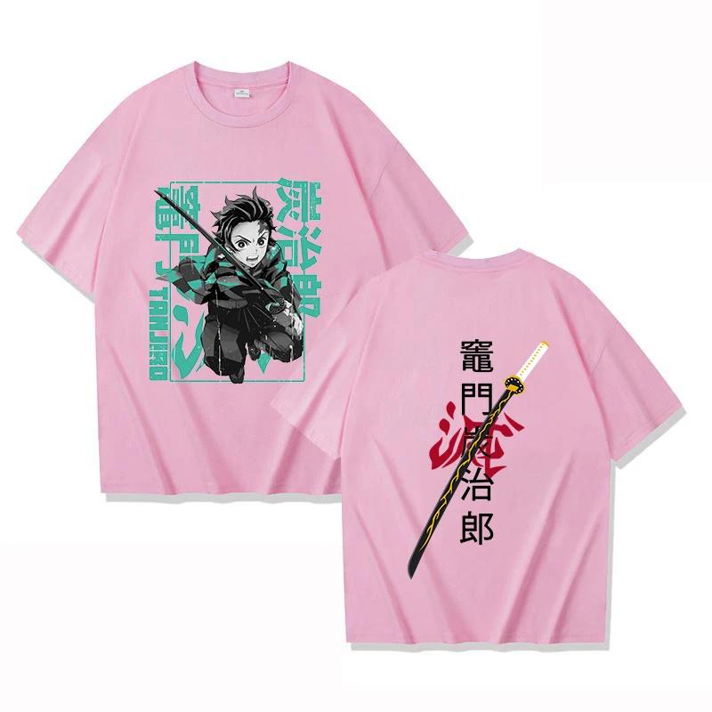 Hot Sale  Demon Slayer Kamado Tanjirou Graphic Print T-shirt Women Men Loose Casual Oversized Top Summer New Tee Streetwear Harajuku Short Sleeve