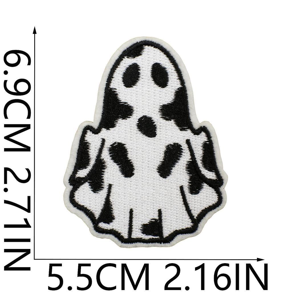 Halloween Cat Ghost Embroidery Cloth Sticker Holiday Decoration Flowers Witch Embroidery Chapter A Piao Bicycle Patch Sticker