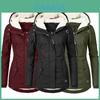 Stylish Womens Faux Fur Parka Jacket Coat Ladies Hooded Outwear Winter Warm Overcoat In Black