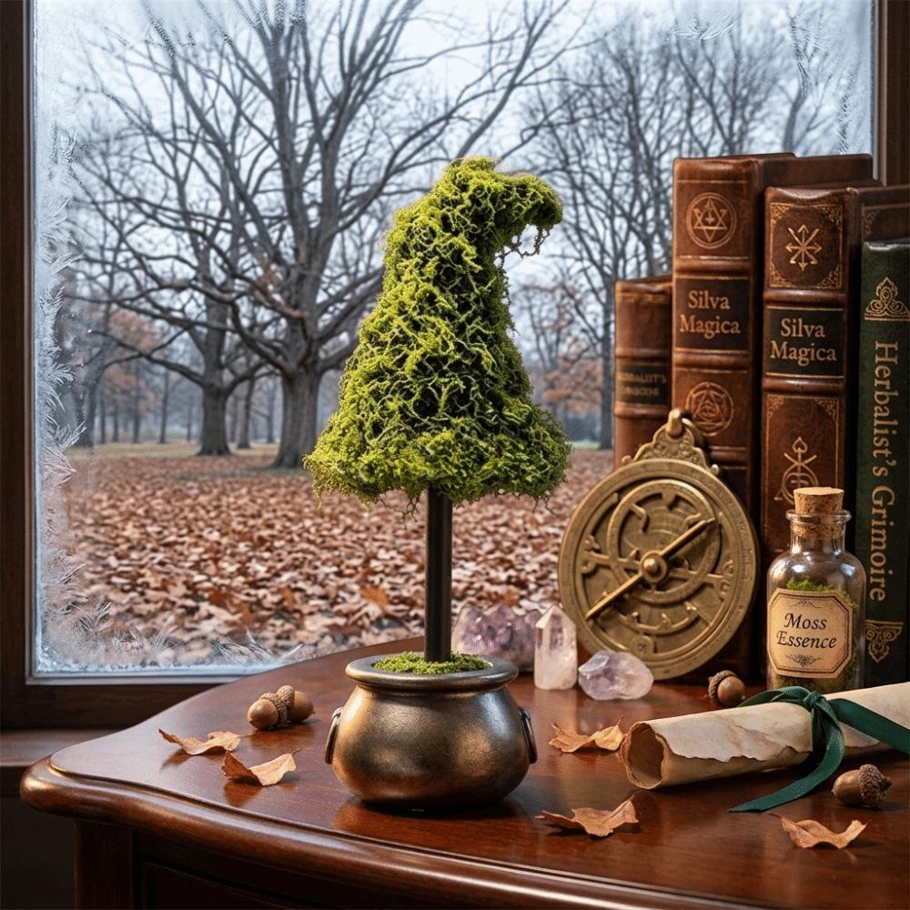 Natural-Looking Christmas decoration tree Faux Moss Material Vivid Appearance Cypress Tower Ornament Year-Round Decor"