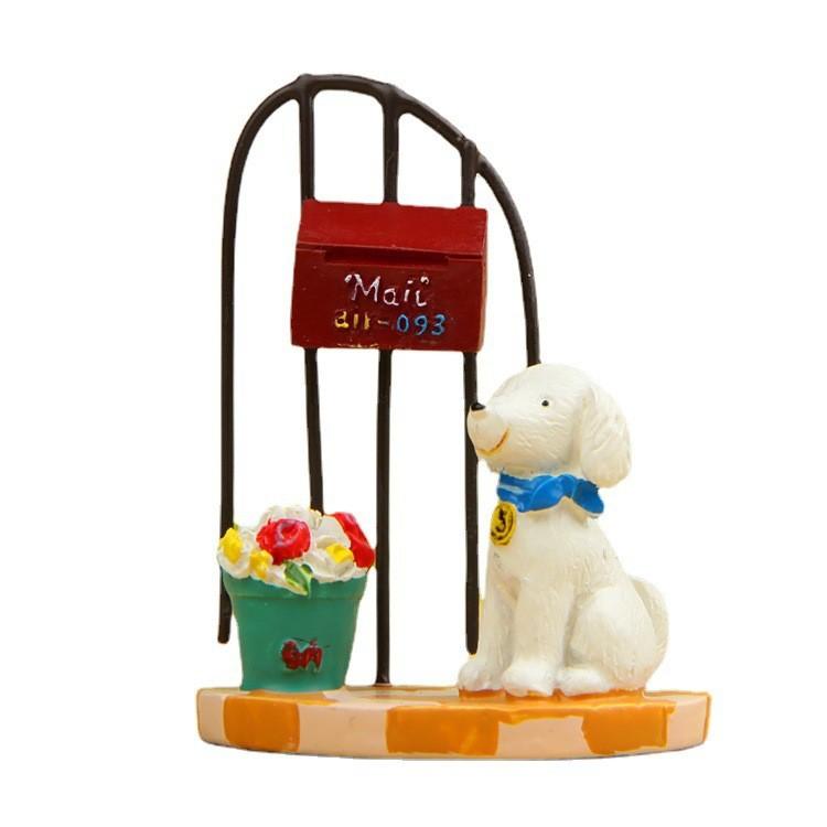 Small Fresh 3d Resin Dog Flower Pot With Creative Garden Ornament For Office And Home