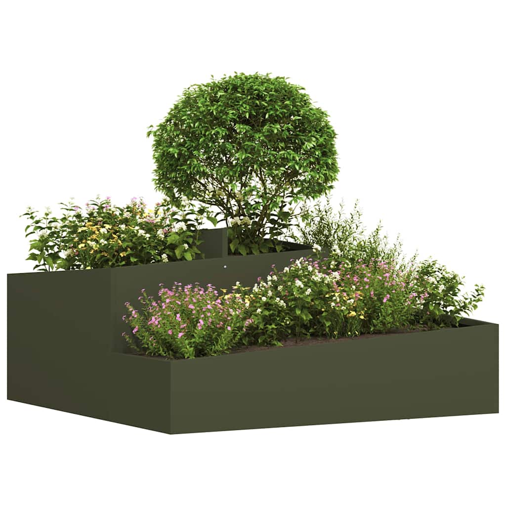 Garden Planter Olive Green 100 X 100 X 50 Cm