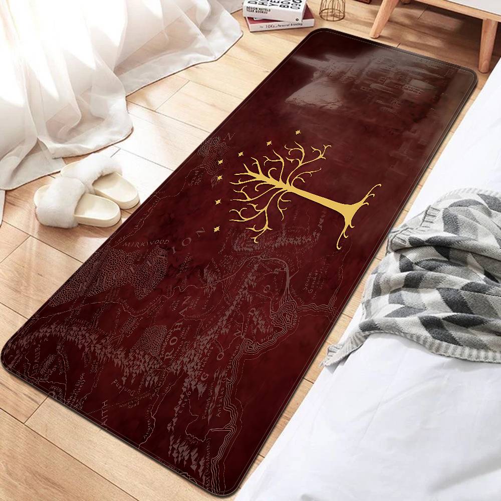 L-Lord Of The Ring Bathroom Mat Anti-slip Absorb Water Long Strip Cushion Bedroon Mat Hotel Decor Mat