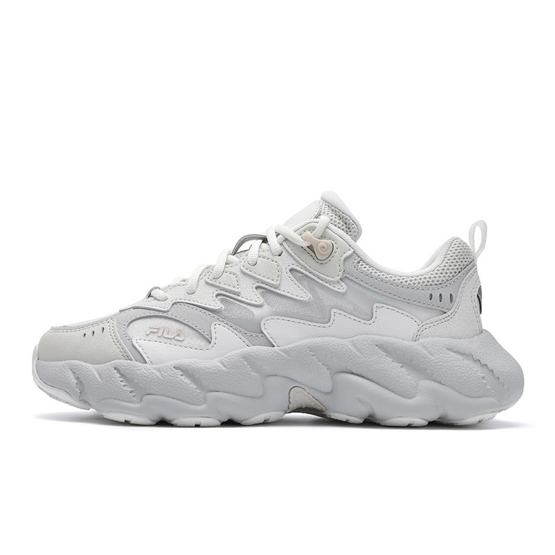 New FILA Fern 2 Fern Sneakers 2 Abrasion Resistant, Breathable, Lightweight Low Top Casual Shoes Women's White Gray F12W531101FAB