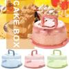 Portable Portable Plastic Cake Box 8-inch Birthday Cake Baking Box Home Kitchen PP Transparent Round Fresh-keeping Storage Boxs