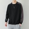 Frühling Herbst Rundhals Patchwork Locker All-Match Sweatshirt Männlich Lässig Mode Pullover Unterteil Top Männer