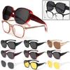 Sunglasses Stylish Square Shades Cover Sunglasses Anti-Glare Uv400 Goggles For Sun  Travel Sports