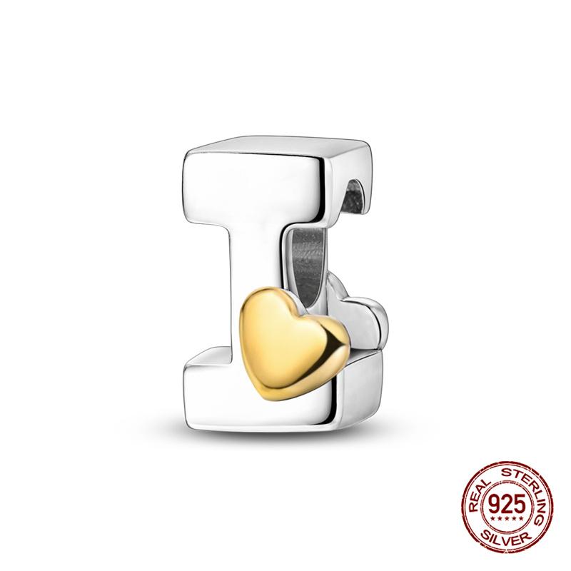 26 A- Z Alphabet Beads Copper Love Letter Charms Fits Original 3Mm Womans Bracelet Bangle Zircon Beads Diy Jewelry Gifts