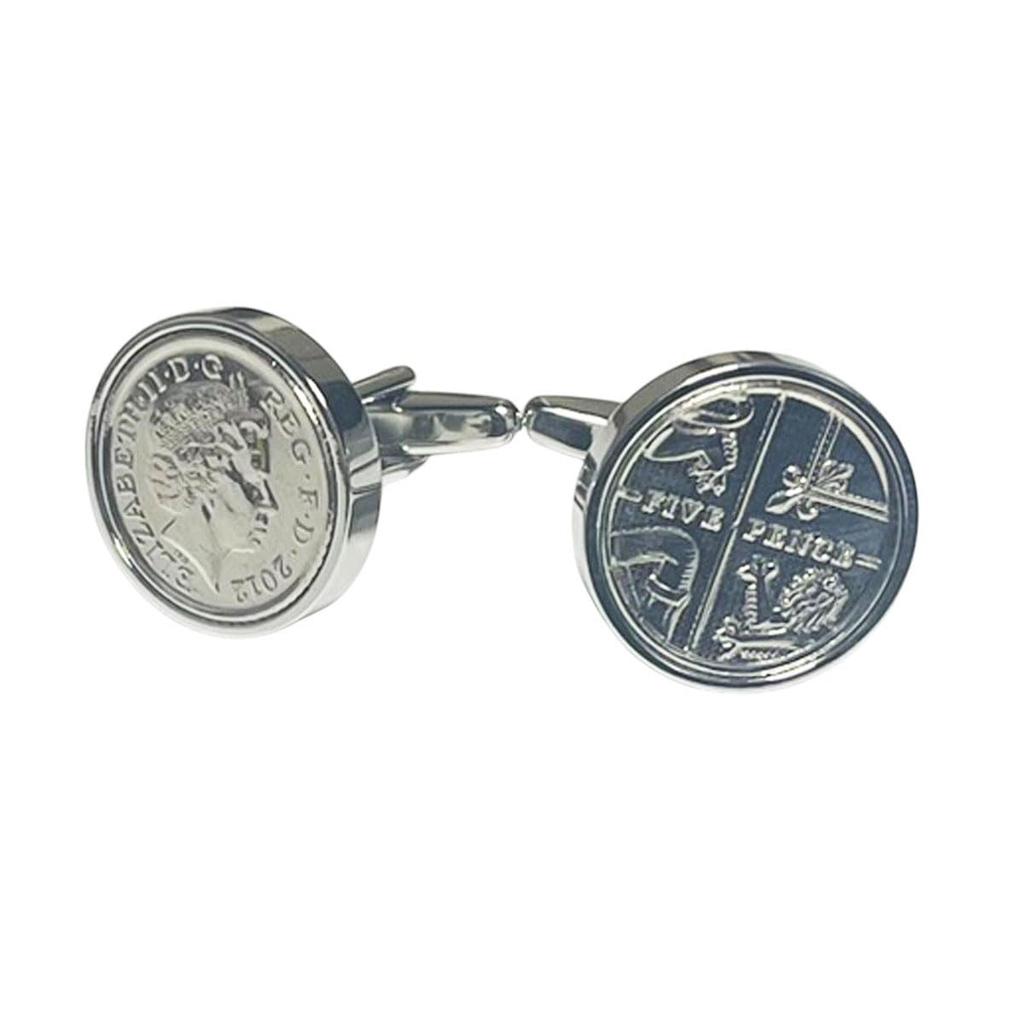 Kamakura Cufflinks Workshop British 5 pence coin cufflinks cf289