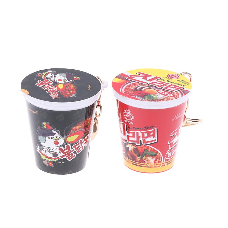 1 Piece Bowl Noodle Turkey Noodles Spicy Ramen Charm Mini Snacks Bag Pendant Simulation Instant Noodles Keychain Christmas Gifts