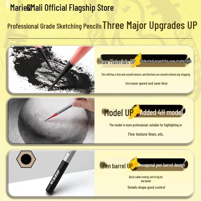 Maries 7402 Professional Sketch Pencils