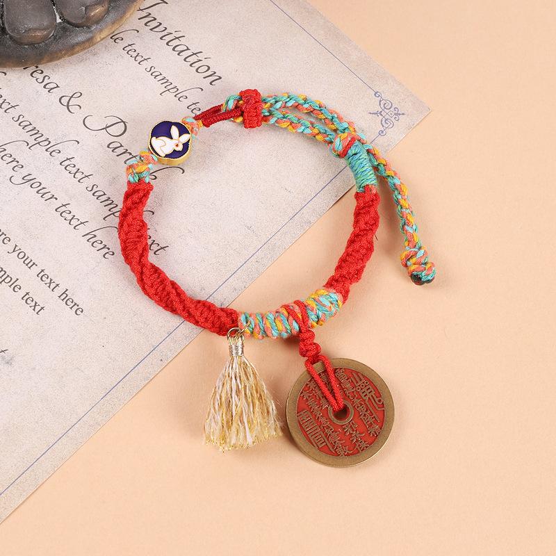 Mountain Ghost Spending Money Bracelet, Hand-woven Retro Tibetan Bracelet Bracelet, Cultural and Play Accessories