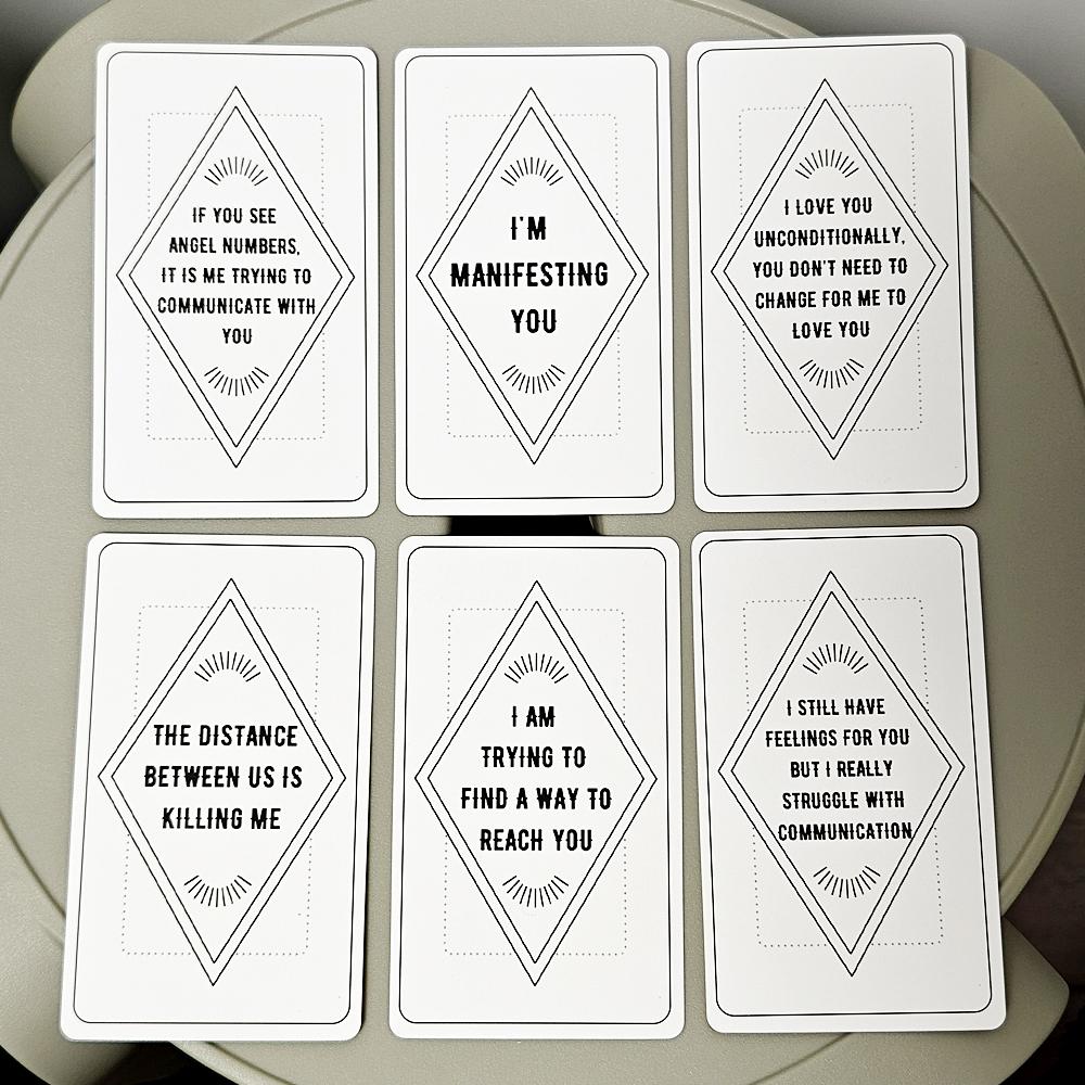 10.3*6cm Twin Flame Messages Oracle Cards Soulmate Deck for Psychic Love & Relationship Readings 54 Pcs Cards