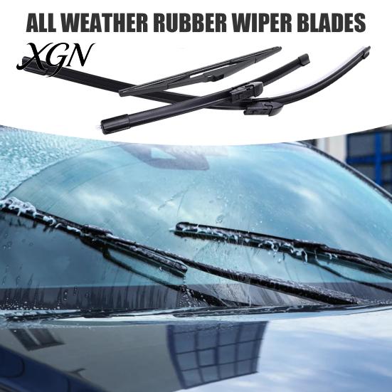 Durable Windshield Wipers 3Pcs/Set 26/16/11-Inch Wiper Blades for Toyota C-HR 2016-2020, All Weather Beam Replacement Front Rear Blades, Streak